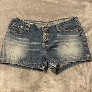 Silver Jean Shorts